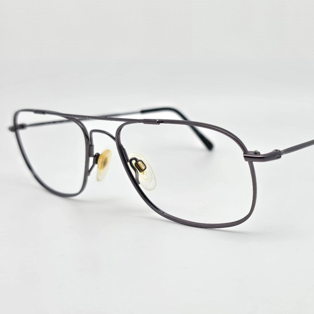 Autoflex 2539A 033 Dark Pewter Aviator Eyeglasses Frame 57-18-145